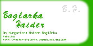 boglarka haider business card