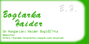 boglarka haider business card